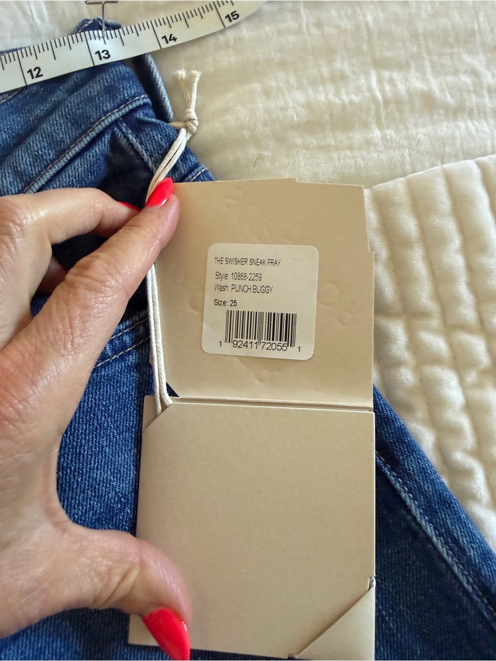 Mother Superior Swisher Sneak Fray *NWT* Hemmed - Color “Punch Buggy” - Picture 7 of 12